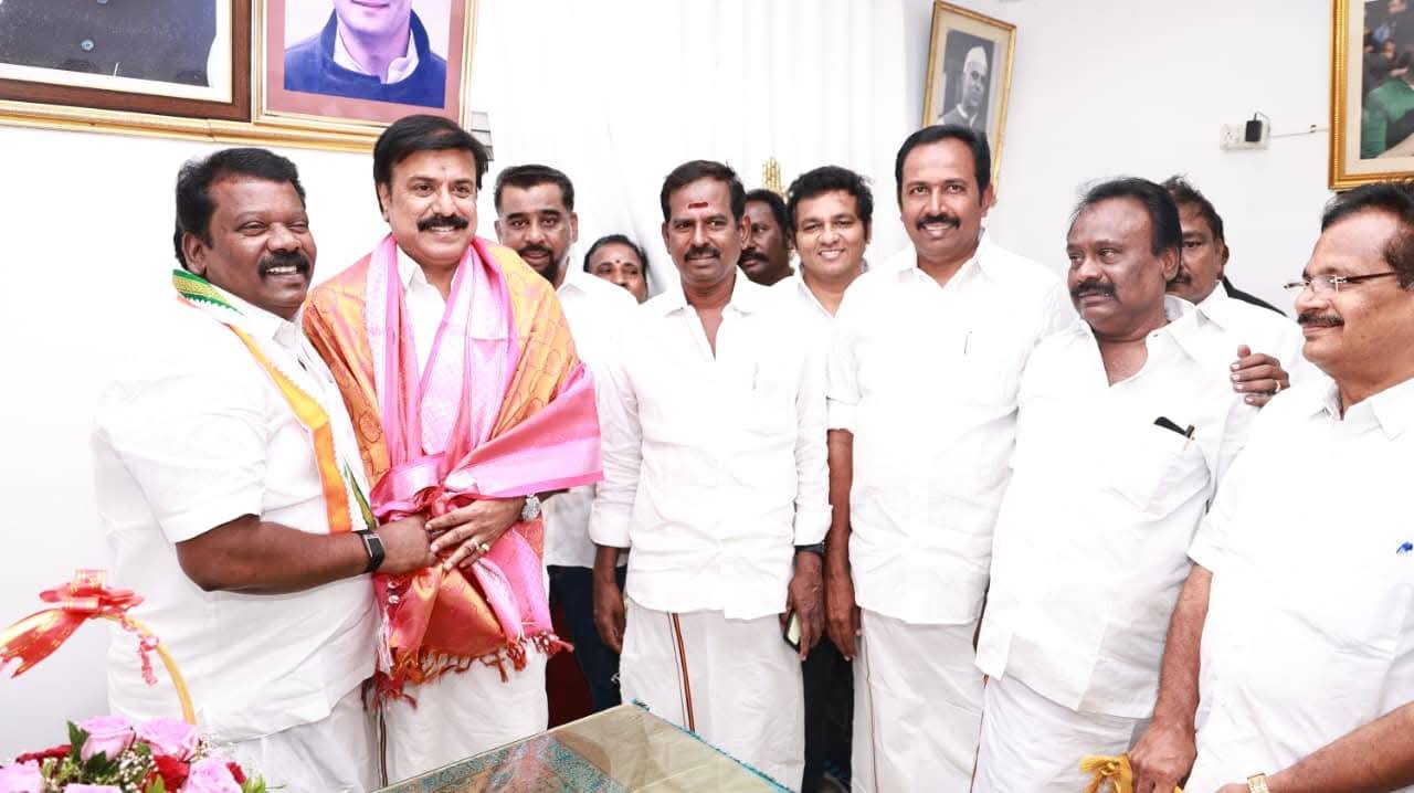 Rajya Sabha MP Shri L.K. Sudhish Meets TNCC President at Satyamurti Bhavan